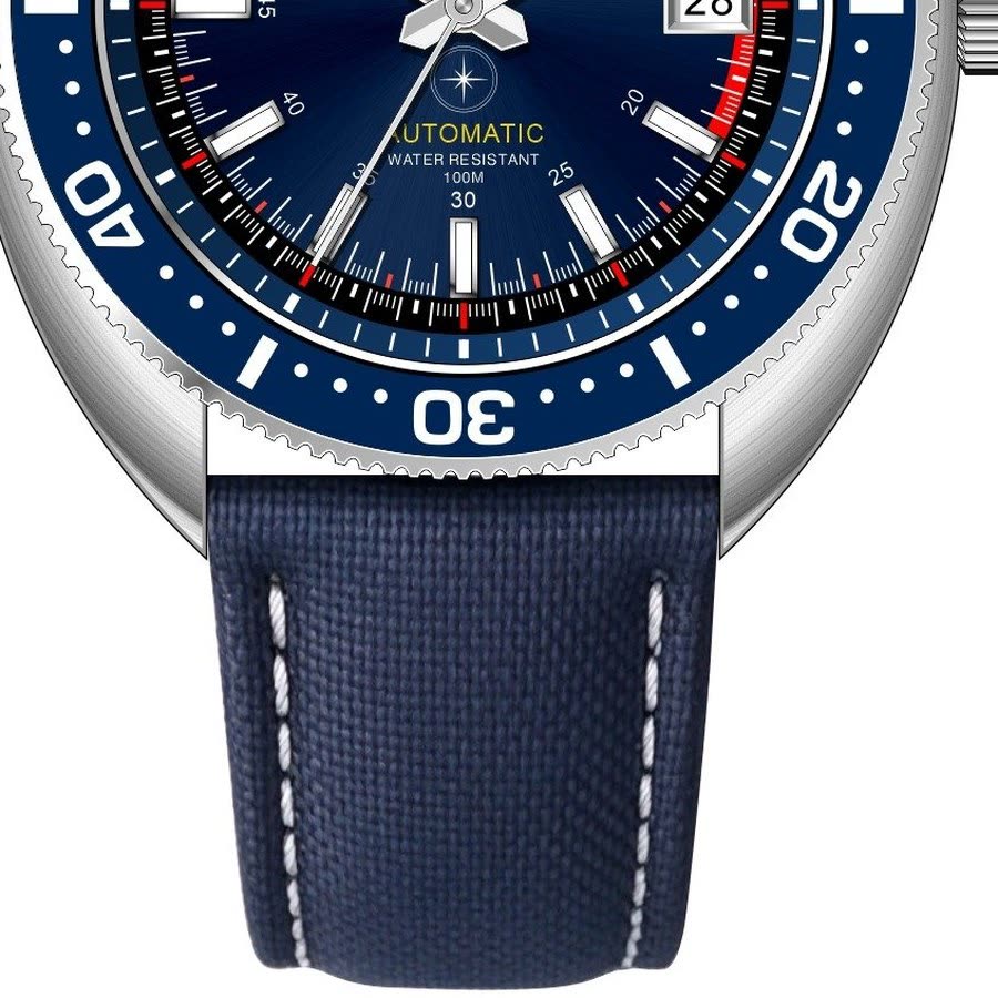 monopoli navy leather strap