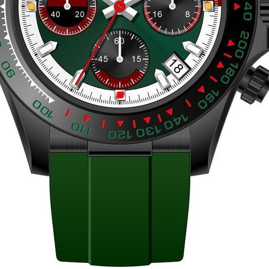 lampredi green silicone strap