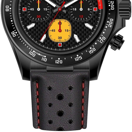 misano black leather strap