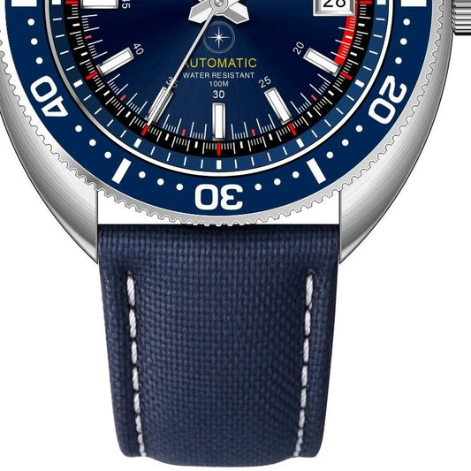 monopoli navy leather strap