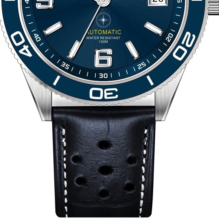 Vieste Navy Leather Strap